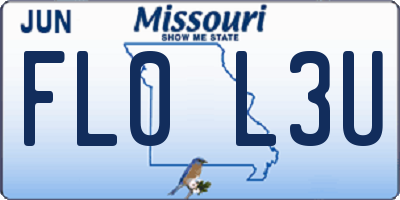 MO license plate FL0L3U