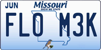 MO license plate FL0M3K