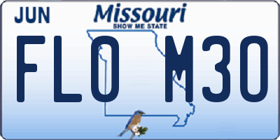 MO license plate FL0M3O