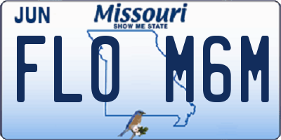 MO license plate FL0M6M