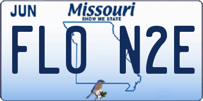 MO license plate FL0N2E