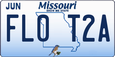 MO license plate FL0T2A