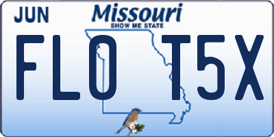 MO license plate FL0T5X