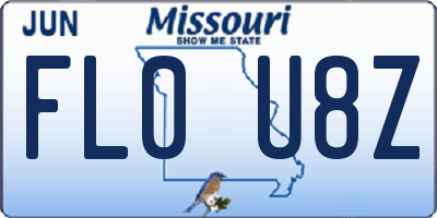 MO license plate FL0U8Z