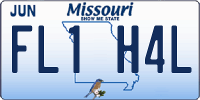 MO license plate FL1H4L