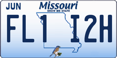 MO license plate FL1I2H