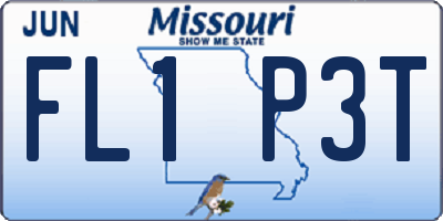 MO license plate FL1P3T