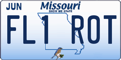 MO license plate FL1R0T