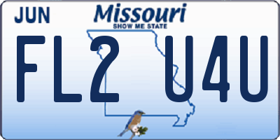 MO license plate FL2U4U