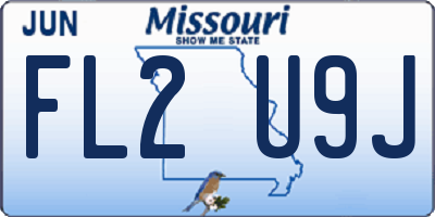 MO license plate FL2U9J