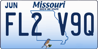 MO license plate FL2V9Q