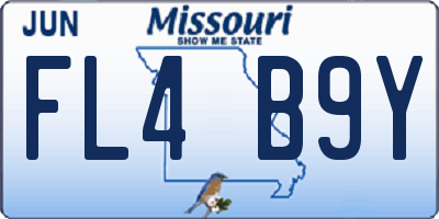 MO license plate FL4B9Y