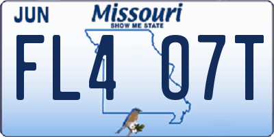 MO license plate FL4O7T