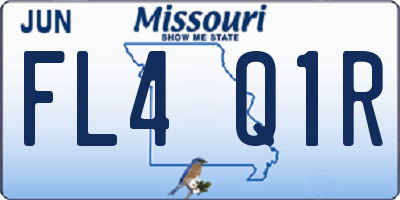 MO license plate FL4Q1R