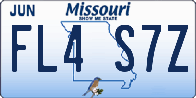MO license plate FL4S7Z