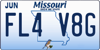 MO license plate FL4V8G