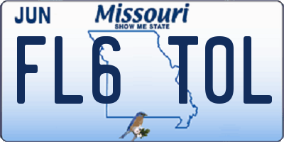 MO license plate FL6T0L