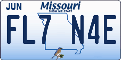 MO license plate FL7N4E