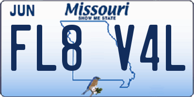 MO license plate FL8V4L