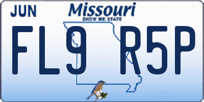 MO license plate FL9R5P