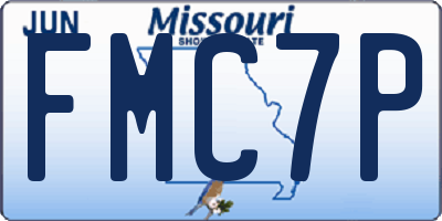 MO license plate FMC7P