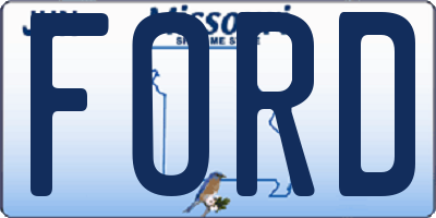 MO license plate FORD