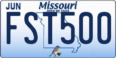 MO license plate FST500