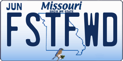 MO license plate FSTFWD