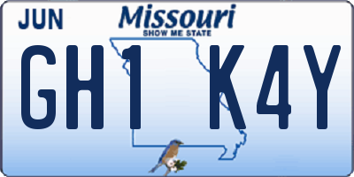 MO license plate GH1K4Y