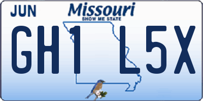 MO license plate GH1L5X