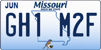 MO license plate GH1M2F