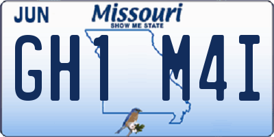 MO license plate GH1M4I