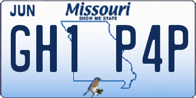 MO license plate GH1P4P