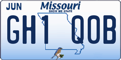 MO license plate GH1Q0B