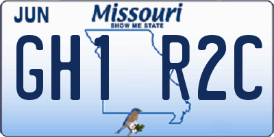 MO license plate GH1R2C