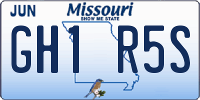 MO license plate GH1R5S