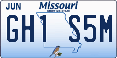 MO license plate GH1S5M
