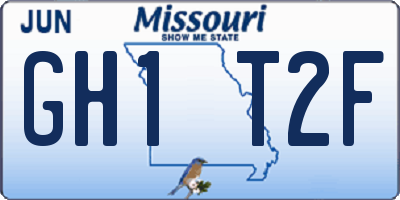 MO license plate GH1T2F