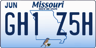 MO license plate GH1Z5H