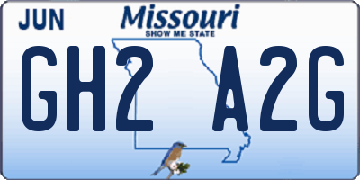 MO license plate GH2A2G