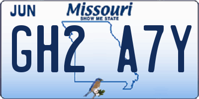 MO license plate GH2A7Y