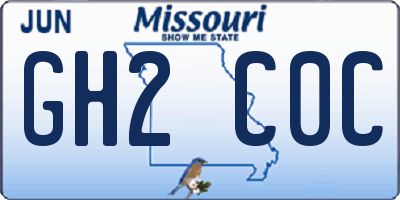 MO license plate GH2C0C