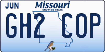 MO license plate GH2C0P