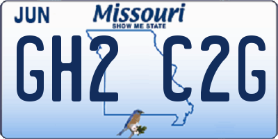MO license plate GH2C2G