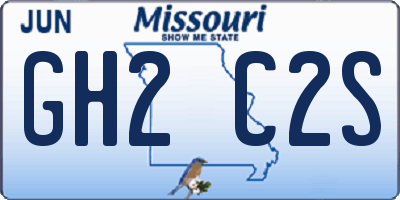 MO license plate GH2C2S