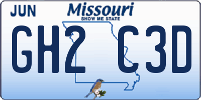 MO license plate GH2C3D