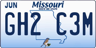 MO license plate GH2C3M