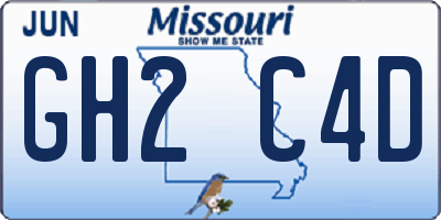 MO license plate GH2C4D