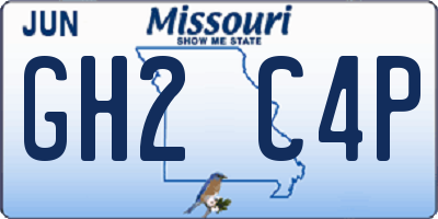 MO license plate GH2C4P