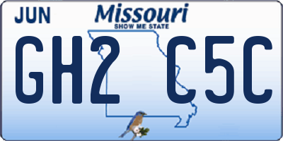 MO license plate GH2C5C